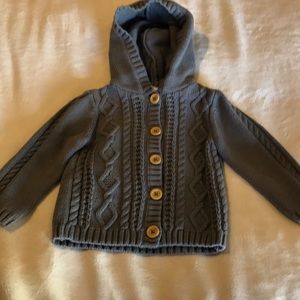 Carter’s Gray Cable Knit Hooded Sweater